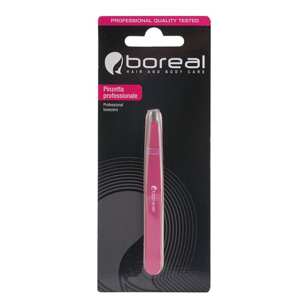 Пинцет прямой с прорезиненной ручкой, Boreal, 1 шт., Китай