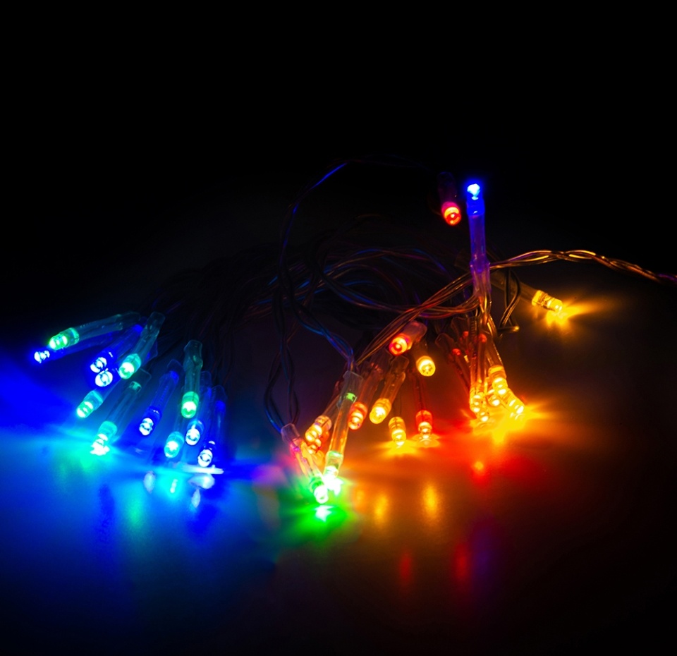 

Электрогирлянда Koopman International Нить 30 led мультиколор работает на батарейках, с таймером 1 шт Китай