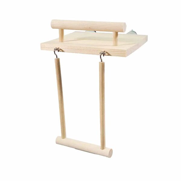 Полка с жердочкой и качелями 12x19х12 см