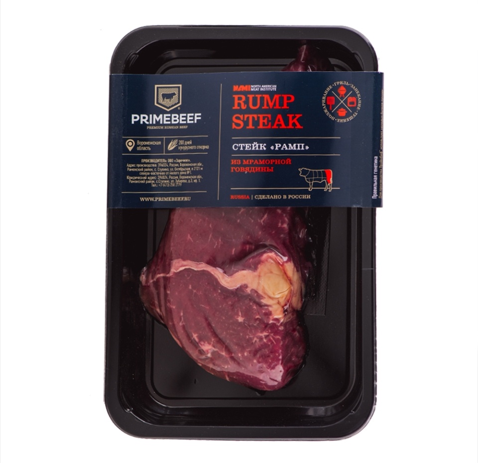

Стейк говяжий Primebeef Рамп без кости категория А охлаждённый 400 г