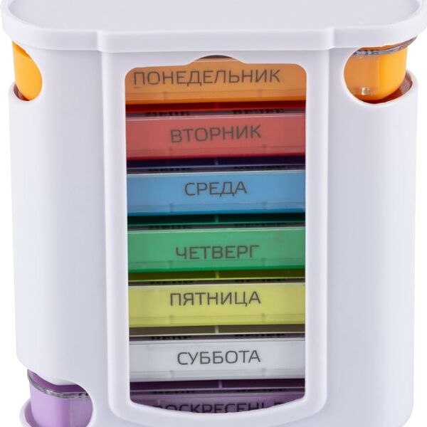 Таблетница Ecos на 7 дней вертикальная