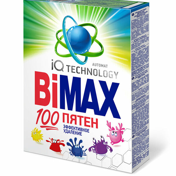 Стиральный порошок Bimax IQ Technology 100 пятен автомат 400 г