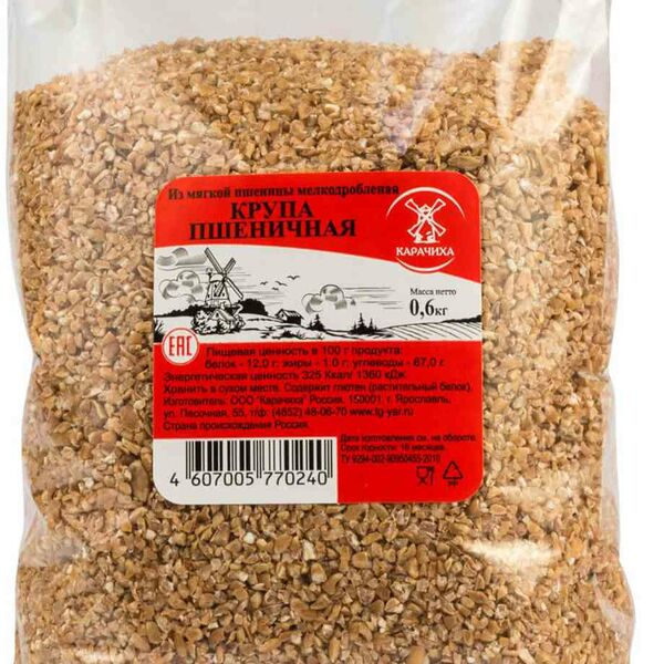 Крупа пшеничная Карачиха мелкодроблёная 600г