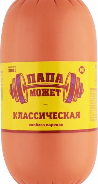 Колбаса Папа Может Классическая из мяса птицы вареная