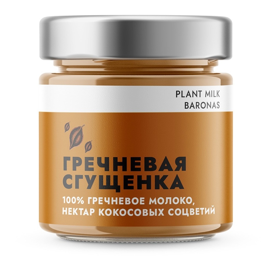 

Гречневая растительная сгущёнка, Plant Milk Baronas, 200 г, Россия