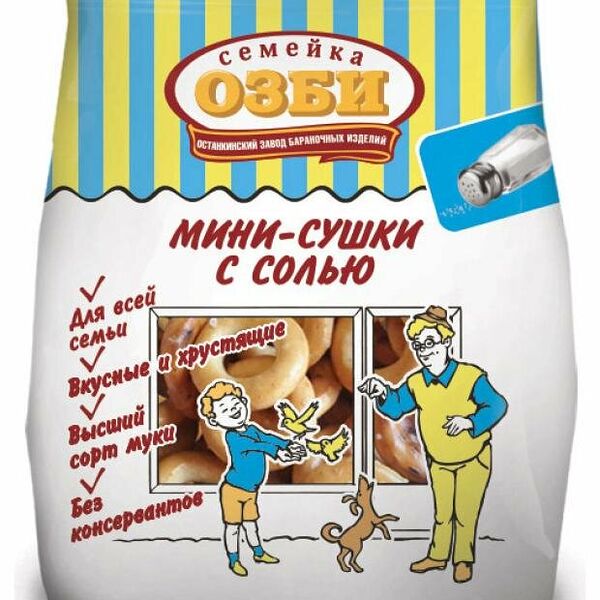 Мини-сушки Семейка Озби с солью 400 г