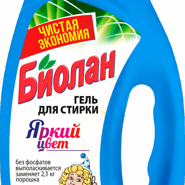 Гель для стирки Биолан яркий цвет 1.1 кг
