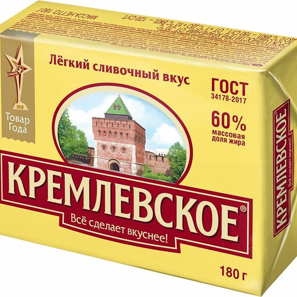 Спред Кремлевское растительно-жировой 60% 180г
