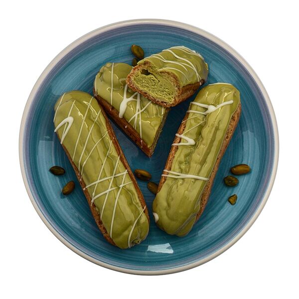 Пирожное эклер с фисташковой начинкой Азбука Вкуса от шеф-кондитера, 75 г