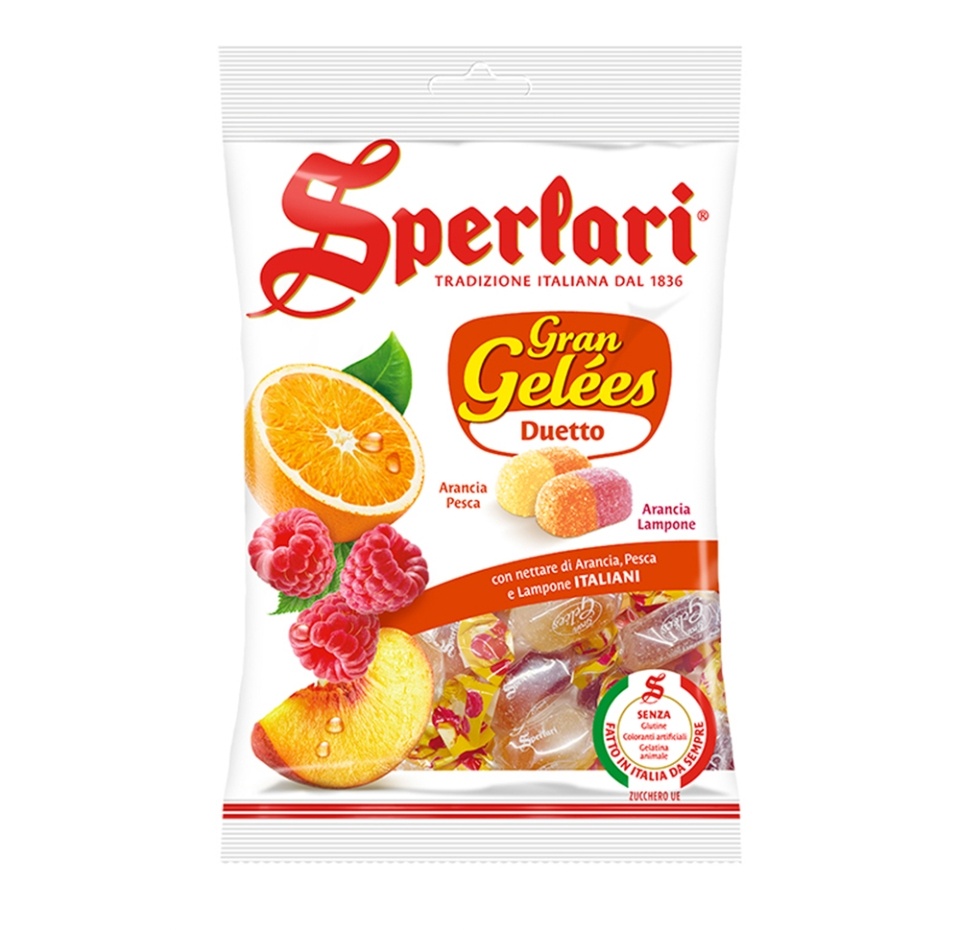 

Мармелад Sperlari желейно-фруктовый Bi-flavored 175г, Италия