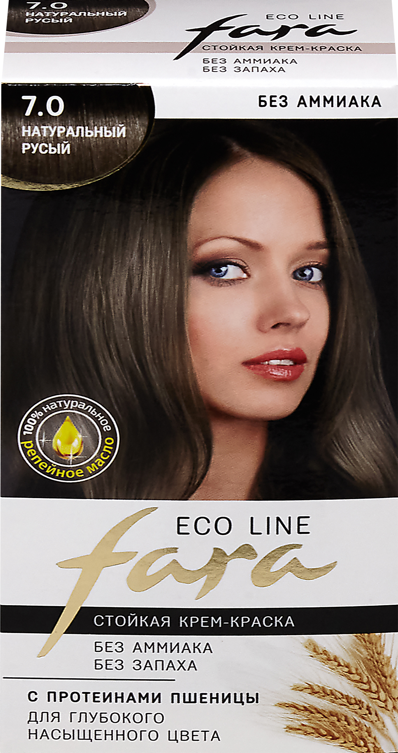 

Краска для волос FARA Eco Line 7.0 Натуральный русый 125 мл