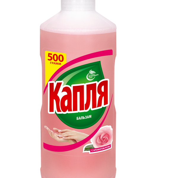 Средство для мытья посуды Капля бальзам с ароматом розы