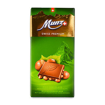 Шоколад молочный с обжаренным фундуком ТМ Munz (Мюнз)