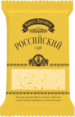 Сыр Савушкин продукт Брест-Литовск Российский 50% полутвердый