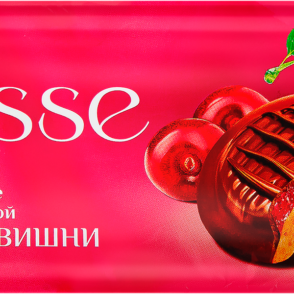 Печенье бисквитное DELISSE с желейной начинкой со вкусом вишни, 137г