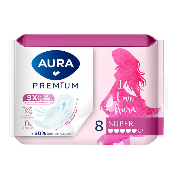 Прокладки аура премиум 8 шт супер