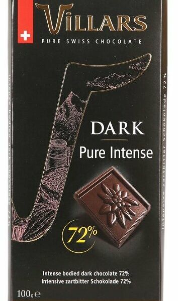 Шоколад Villars горький 72%