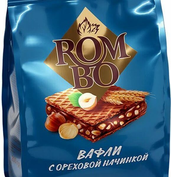 Вафли Rombo с ореховой начинкой 200г