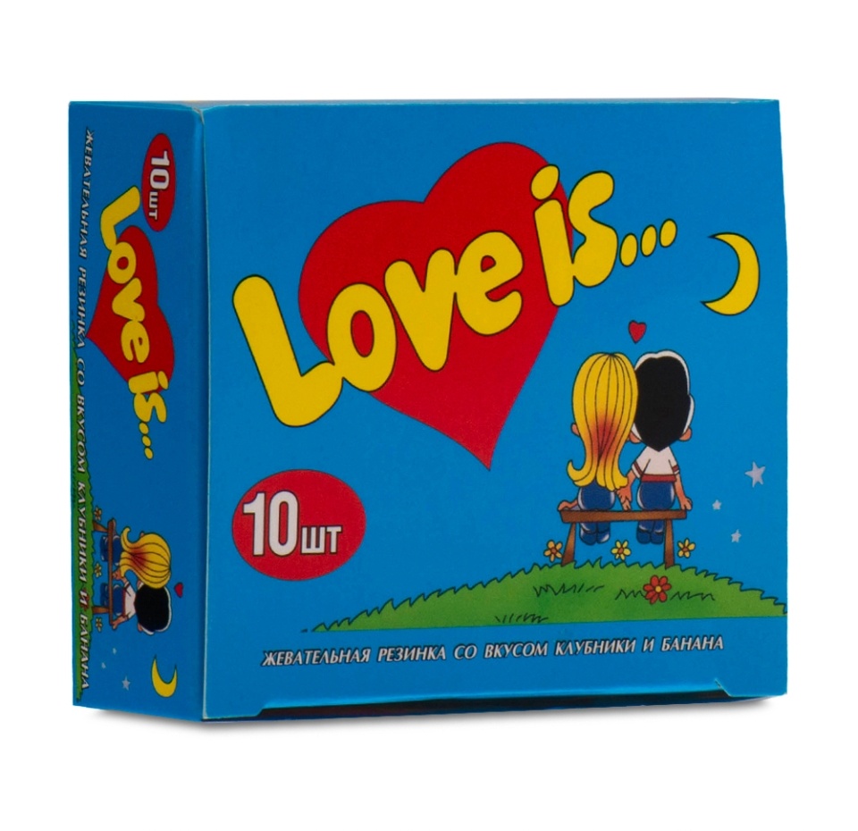 

Жевательная резинка Love is Клубника Банан, 42 г