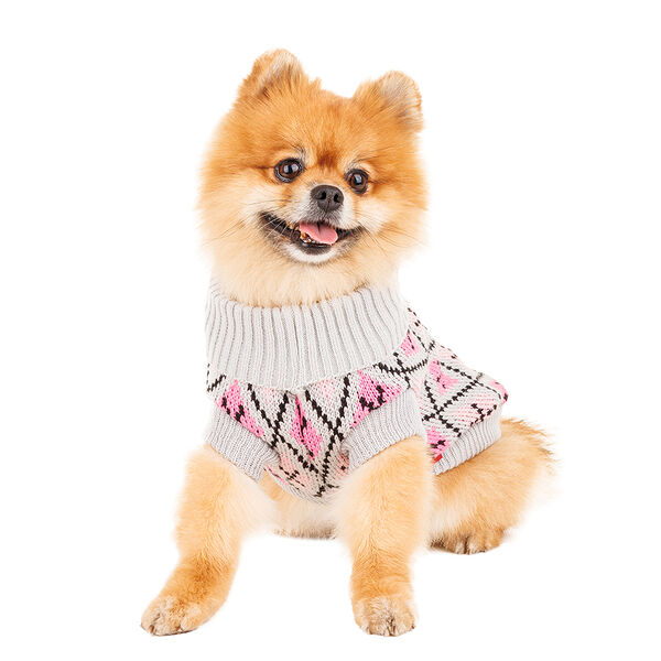 Свитер для собак 30см M серый (унисекс)