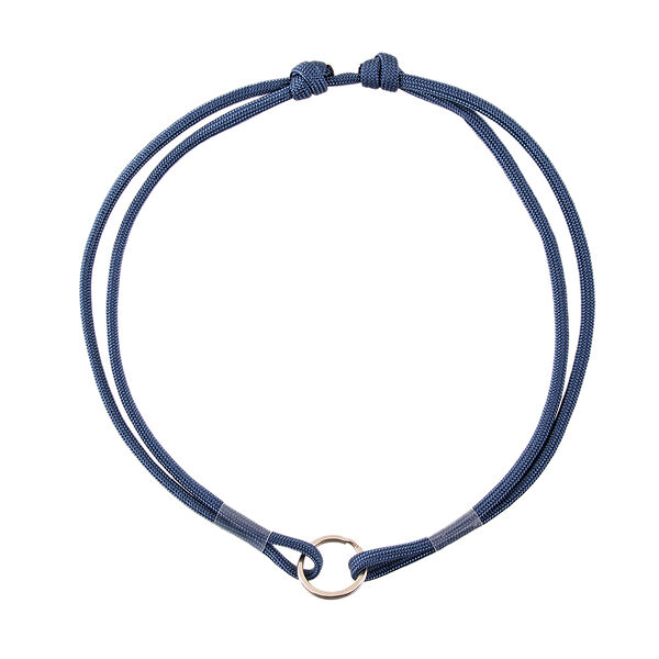 Шнурок для адресника из парашютного паракорда, размер 45-75 см синий