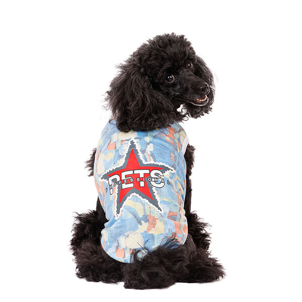 Футболка для собак M голубой (унисекс)