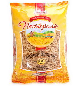Макаронные изделия Пастораль Рожки особые грВ 1 класс 900г