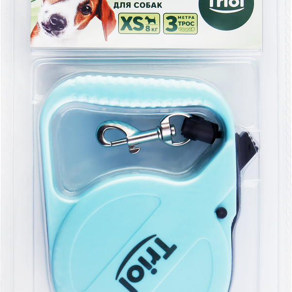 Поводок-рулетка Triol до 8кг, 3м, цвет в ассортименте