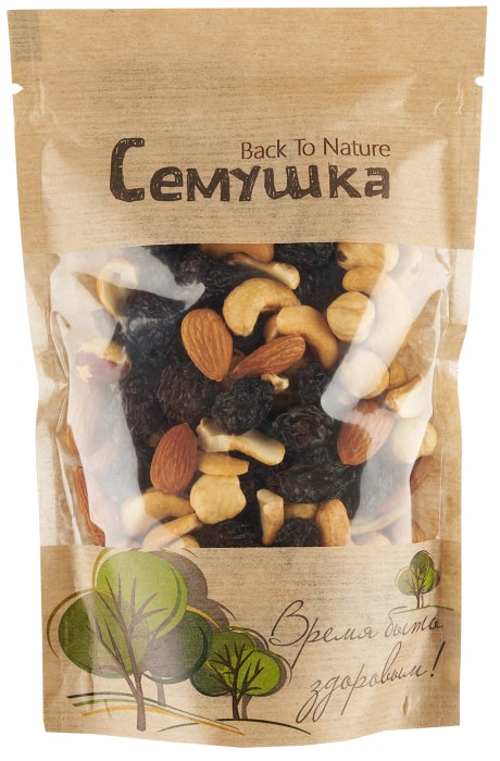 

Смесь Семушка из жареных орехов и изюма 150 г