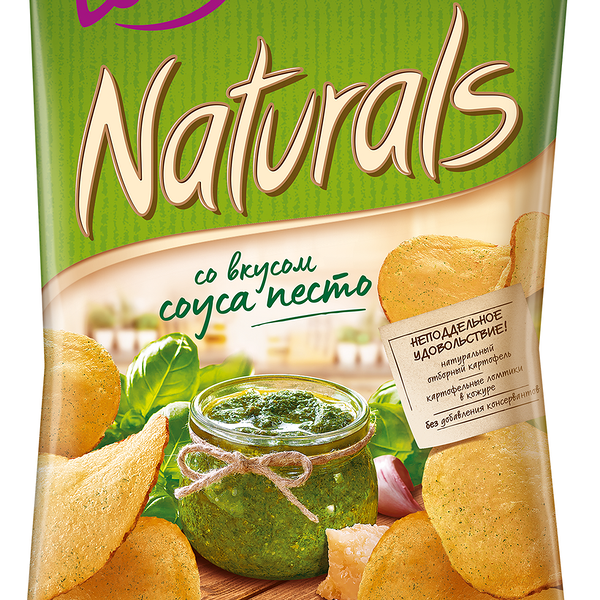 Чипсы картофельные Lorenz Naturals cо вкусом соуса песто 100 г