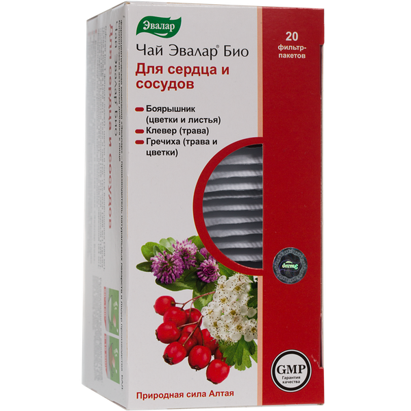 Чай Эвалар Био Для сердца и сосудов 20 шт фильтр-пакеты