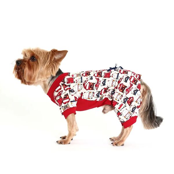 Комбинезон для собак Спасатель S синий (мальчик)