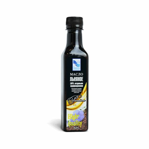Масло льняное Секреты природы Премиум нерафинированное холодного отжима