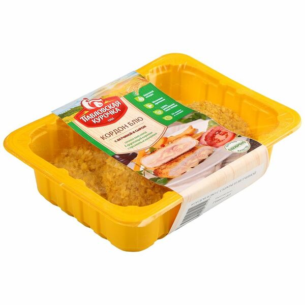 Кордон Блю Павловская Курочка с сыром и ветчиной охлаждённое, 400г