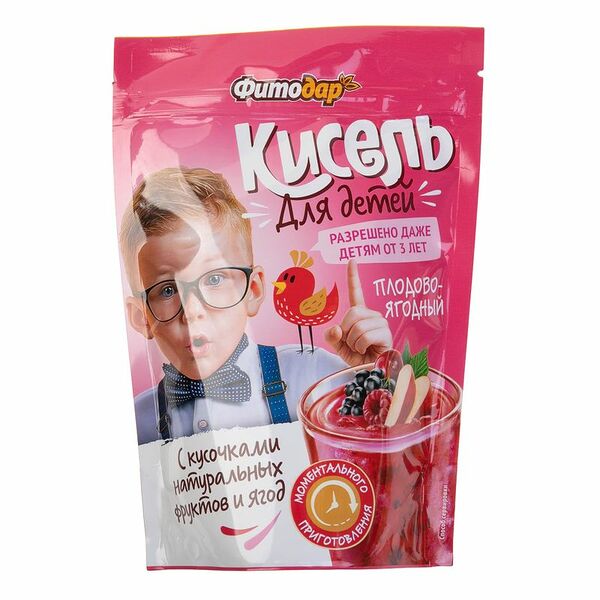 Кисель Фитодар витаминизированный с кусочками фруктов 150 г