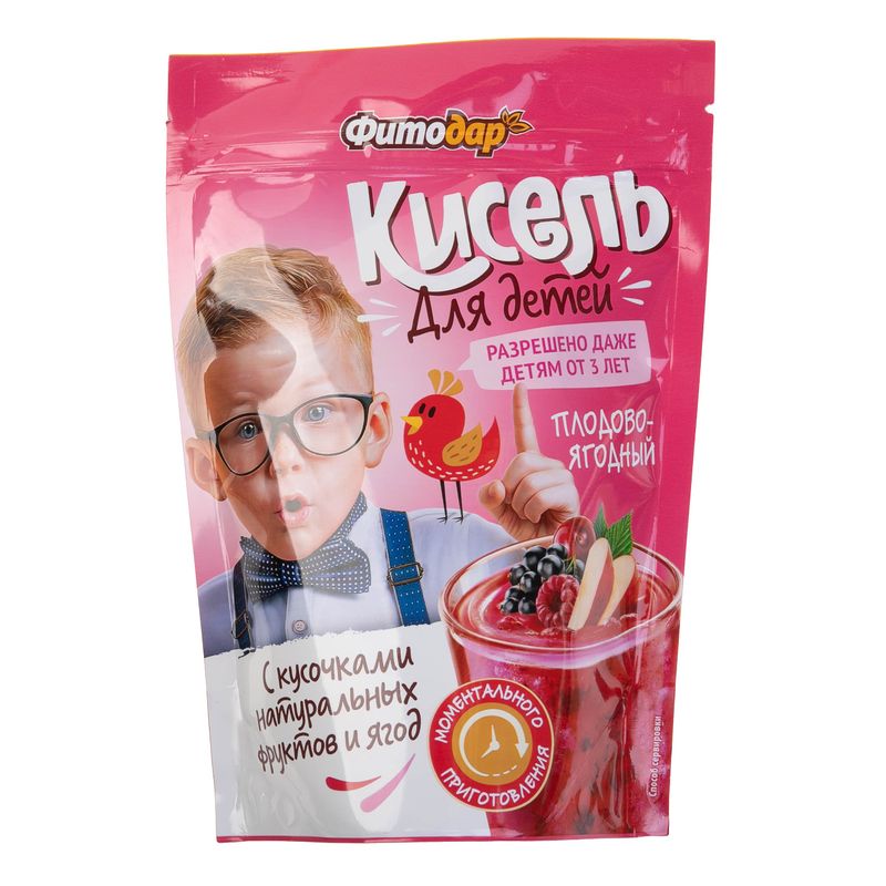 

Кисель Фитодар витаминизированный с кусочками фруктов 150 г