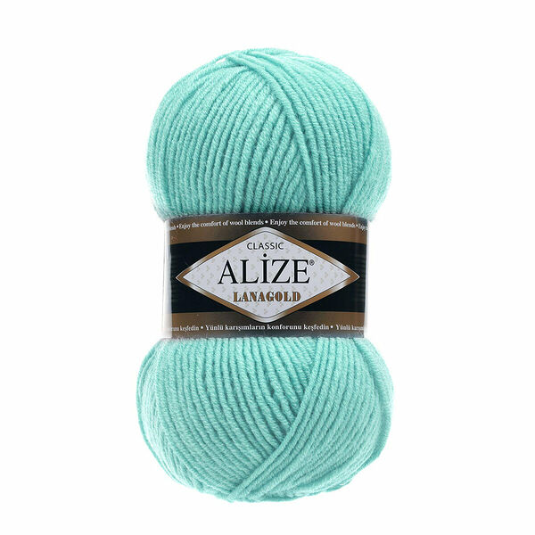 Пряжа ALIZE 'Lanagold' 100гр., 240м (49%шерсть, 51%акрил)(462 морская зелень)