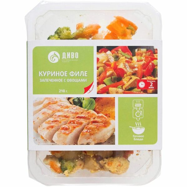 Куриное филе с запечеными овощами Диво