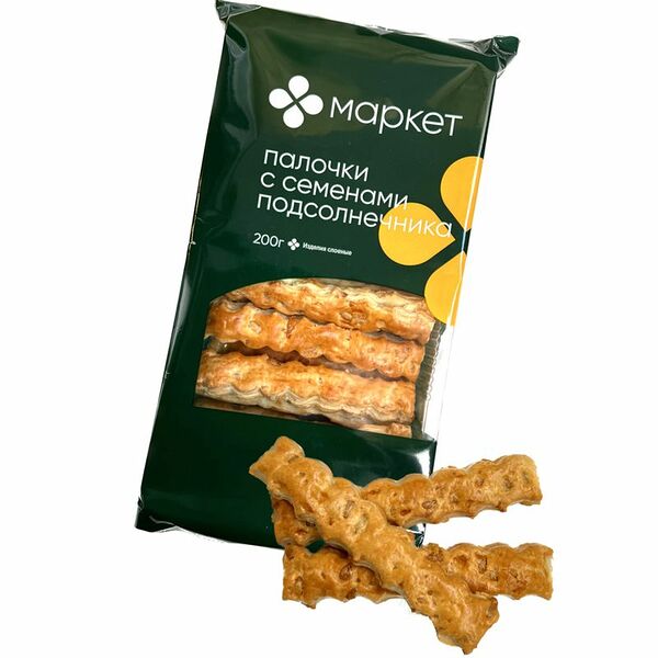 Палочки слоёные с семенами подсолнечника Маркет, 200г