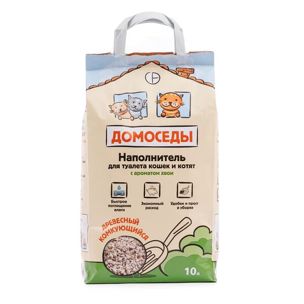 Наполнитель для кошачьего туалета древесный комкующийся