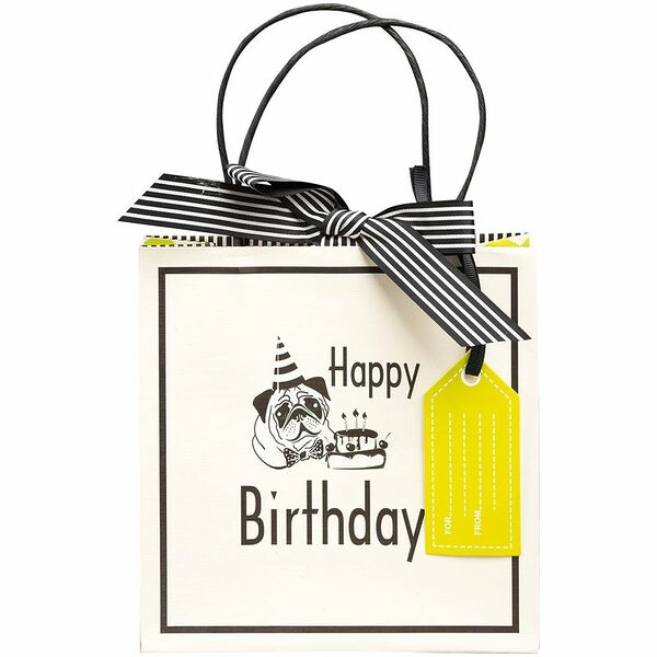 Пакет подарочный Happy Birthday, 20х20х8см, в ассортименте