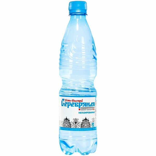 Вода Серебряная Усть-Быстра природная питьевая негазированная, 500мл
