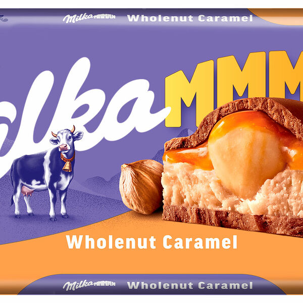 Шоколад Milka Wholenut Caramel Молочный с фундуком и карамелью