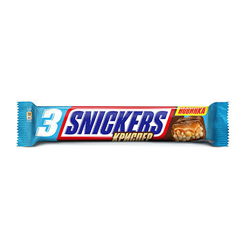 Snickers Криспер шоколадный батончик с карамелью, арахисом и хрустящими рисовыми шариками, 60г