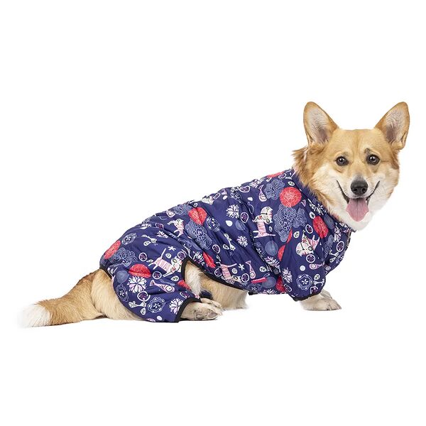 Комбинезон с котами 4XL синий (унисекс)