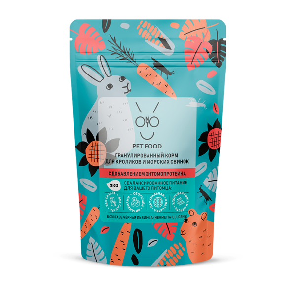 Гранулированный корм ONTO Biotechnology для морских свинок и кроликов