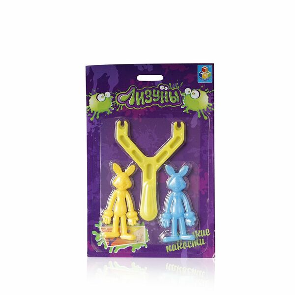 Лизун 1 Toy Мелкие пакости рогатка с двумя зайцами 7см