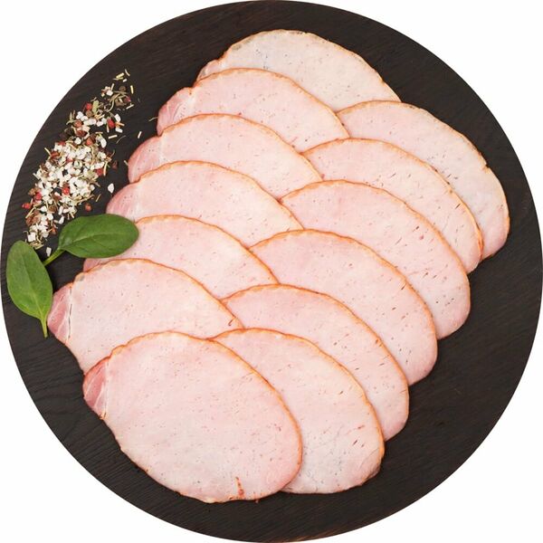 Карбонад без кости в специях варено-копченый (нарезка) ТМ Глобус