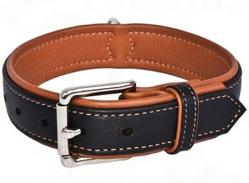 Hunter ошейник кожаный Canadian 50 - 56 см., Коньячно-черный