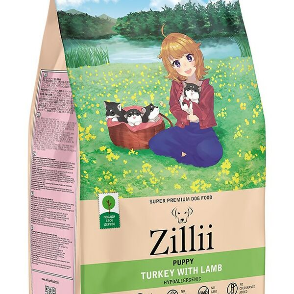 ZILLII Dog Puppy Индейка/Ягненок для щенков 800 г